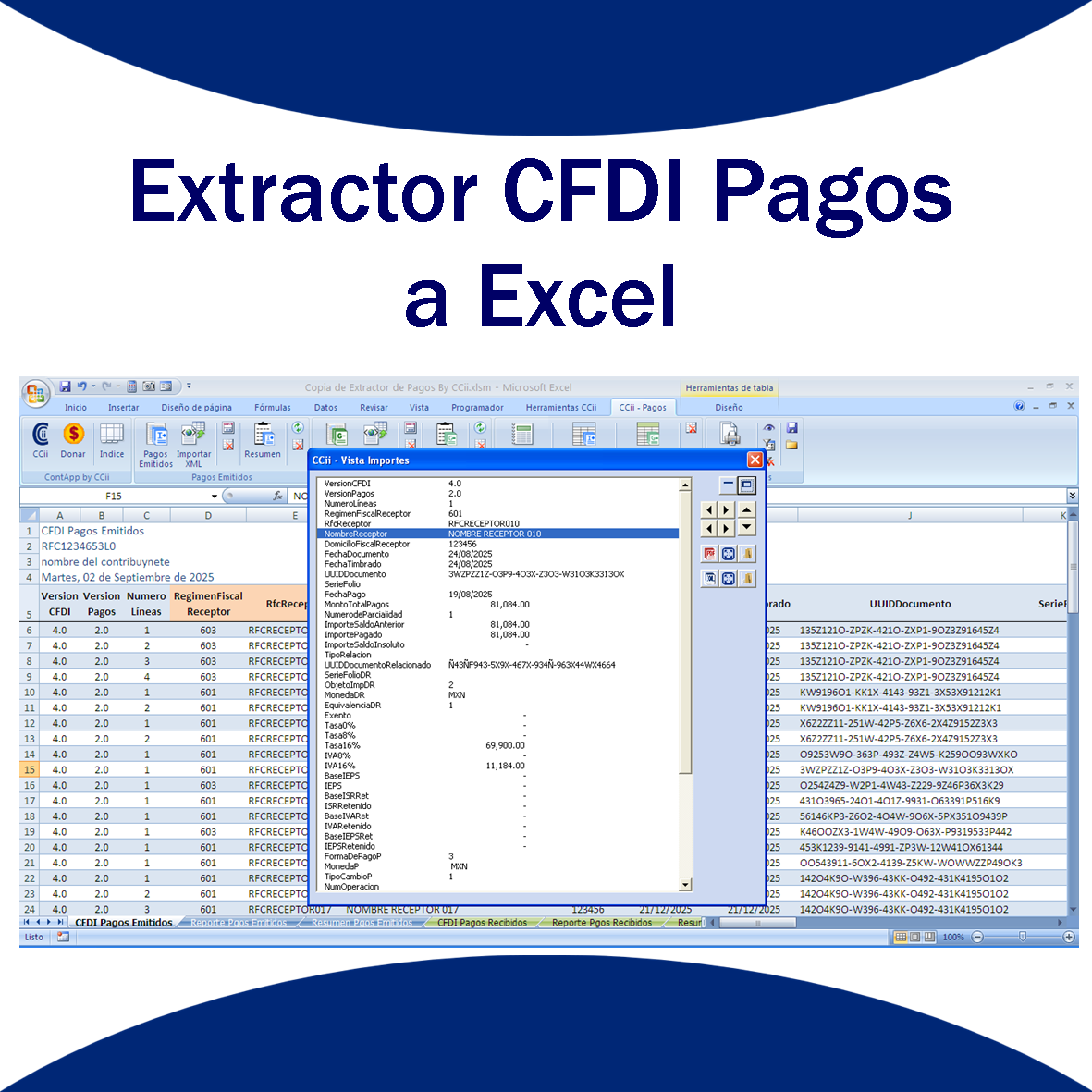 Extractor de Pagos Excel